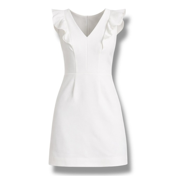 Dresses & Skirts - French Connection Whisper Ruffle V-Neck A-Line Mini Dress Size 6 NWT